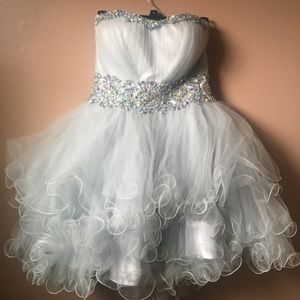 Homecoming Dress (Grey, Large, Fiesta Fashion)